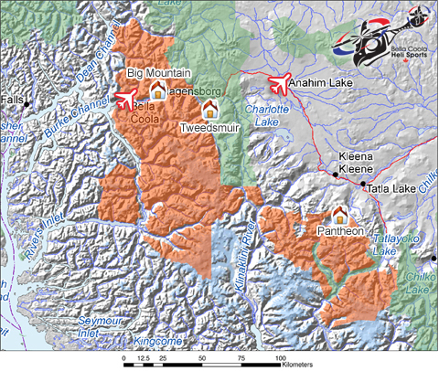 Bella Coola Heli Sports-Big Mountain Piste / Trail Map
