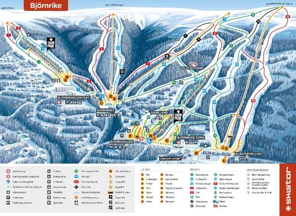 Björnrike Piste / Trail Map