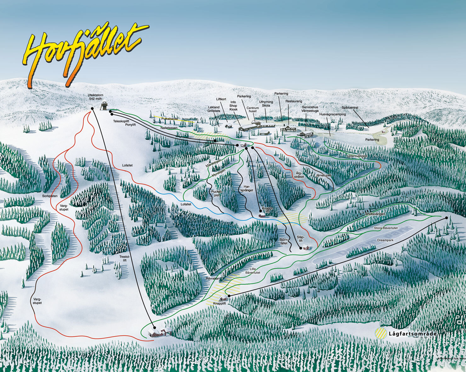 Hovfjället Piste / Trail Map