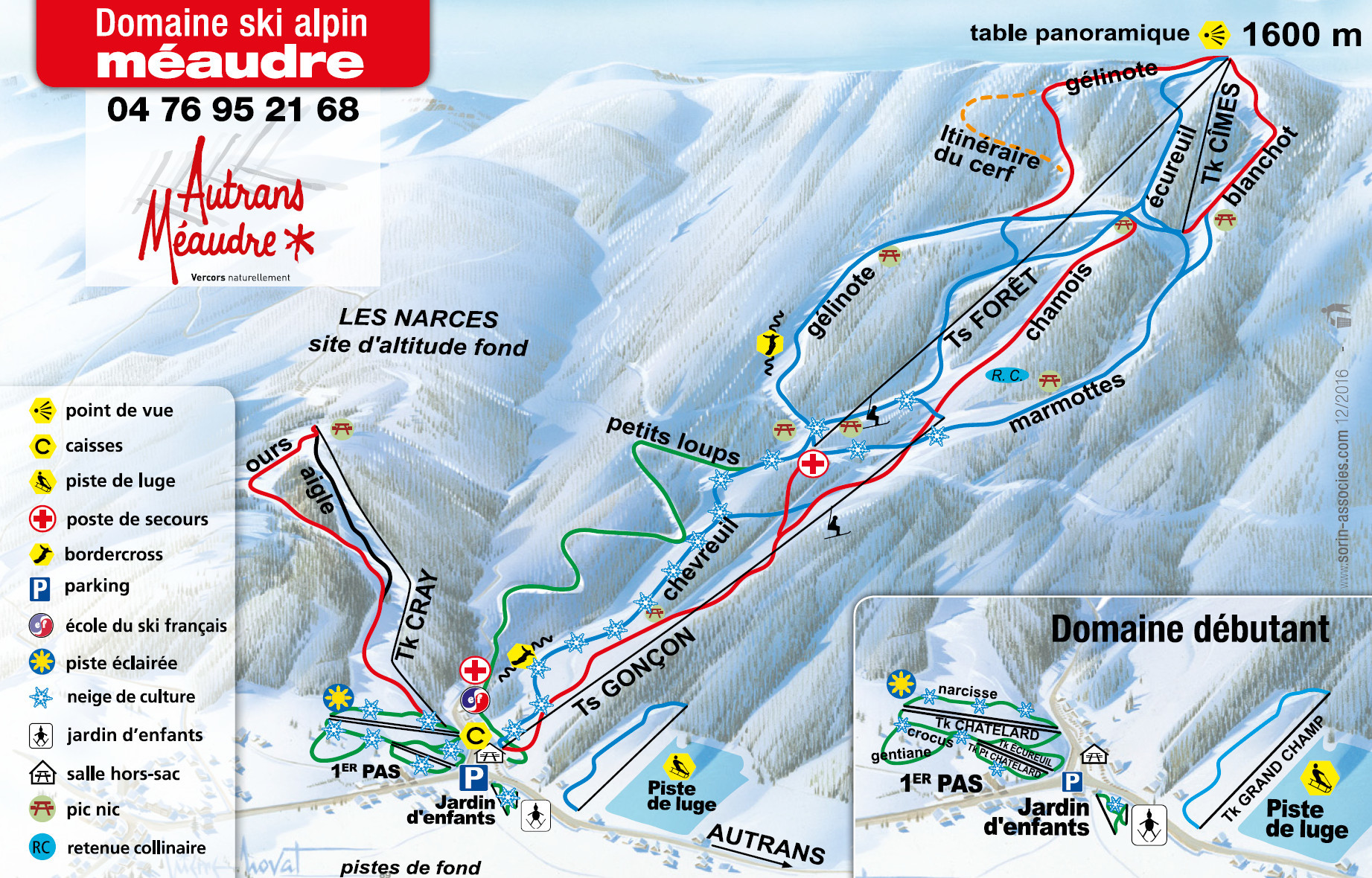 Méaudre Piste / Trail Map
