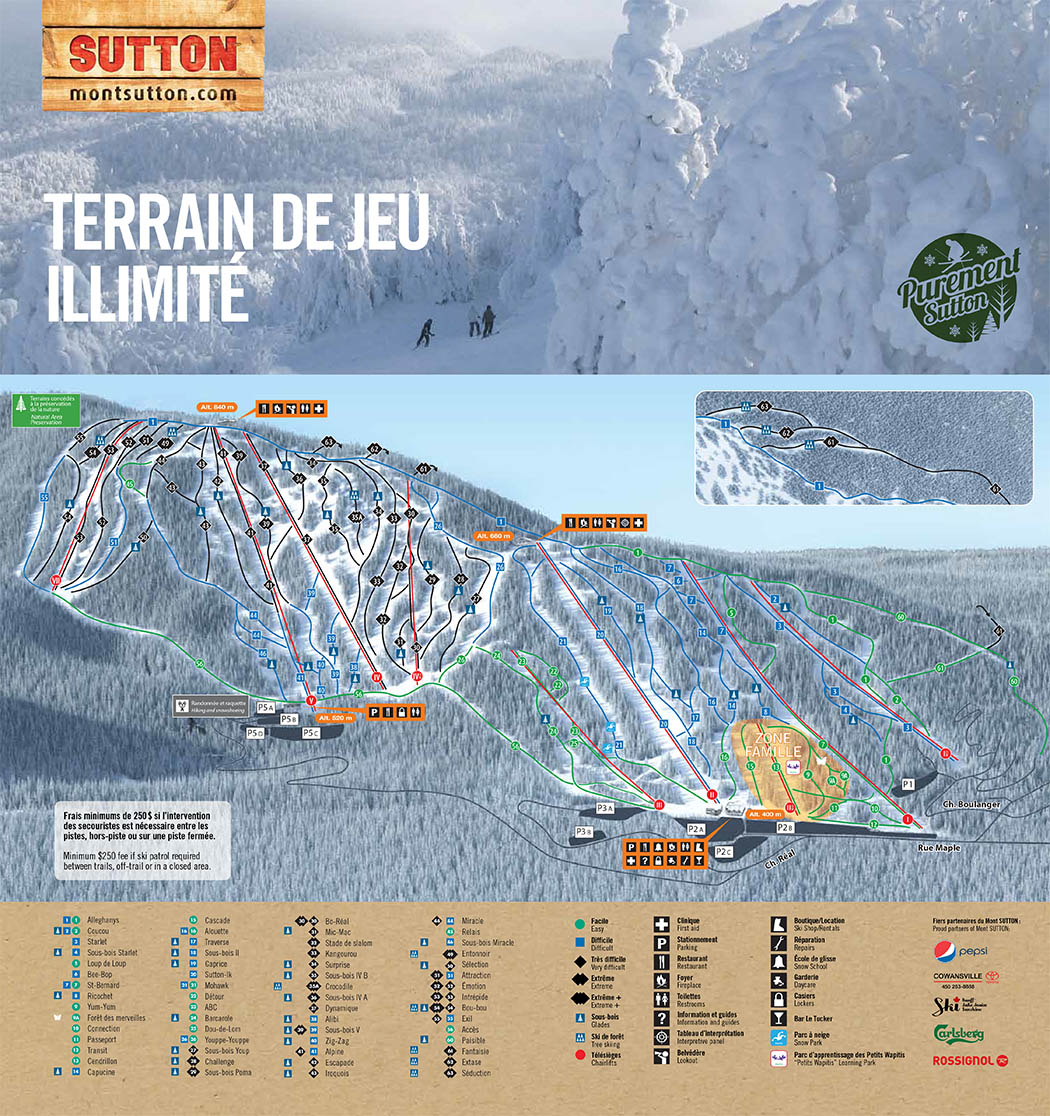 Mont Sutton Piste / Trail Map
