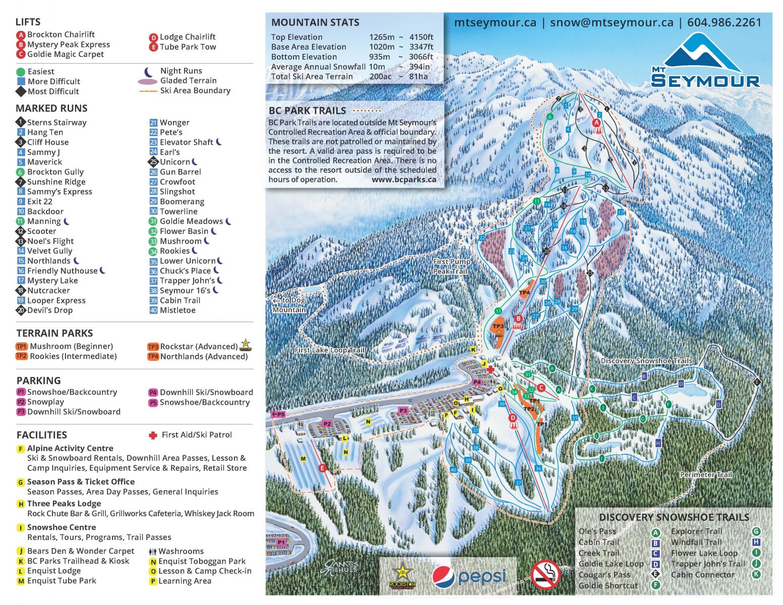 Mount Seymour Piste / Trail Map