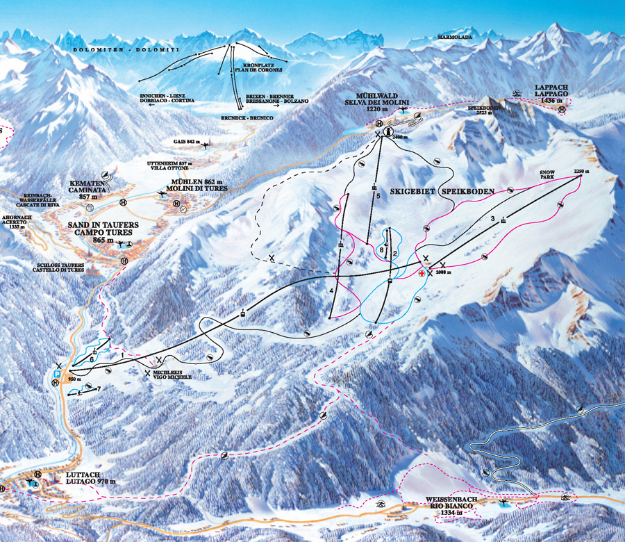 Speikboden Piste / Trail Map