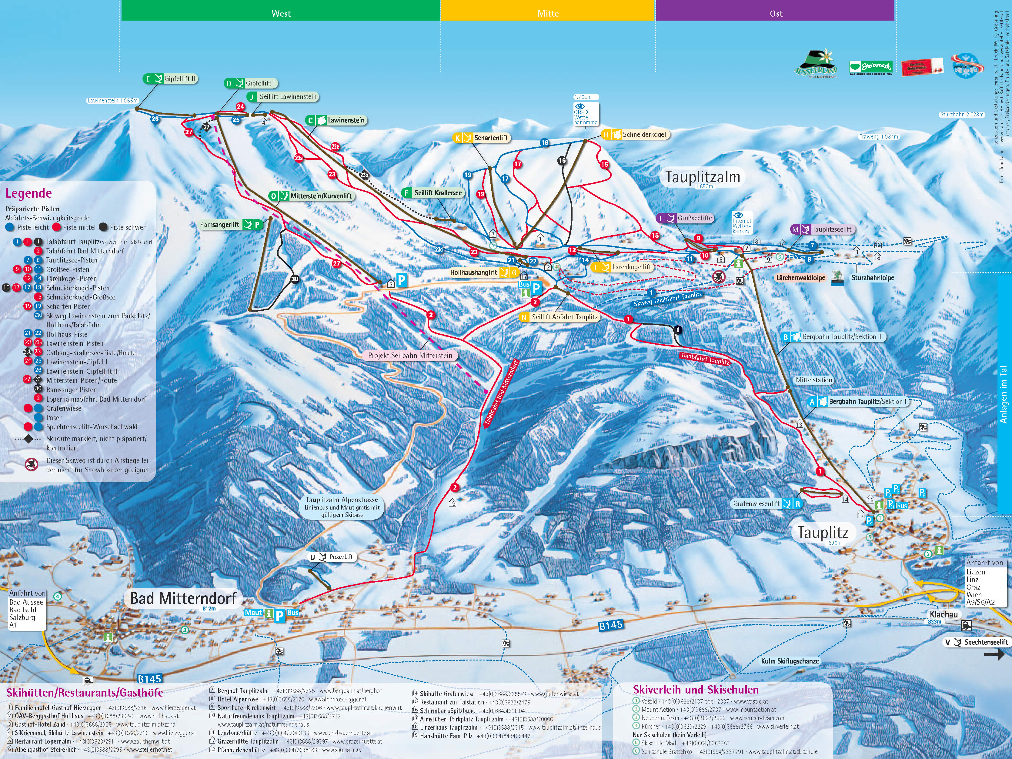 Tauplitz Piste / Trail Map