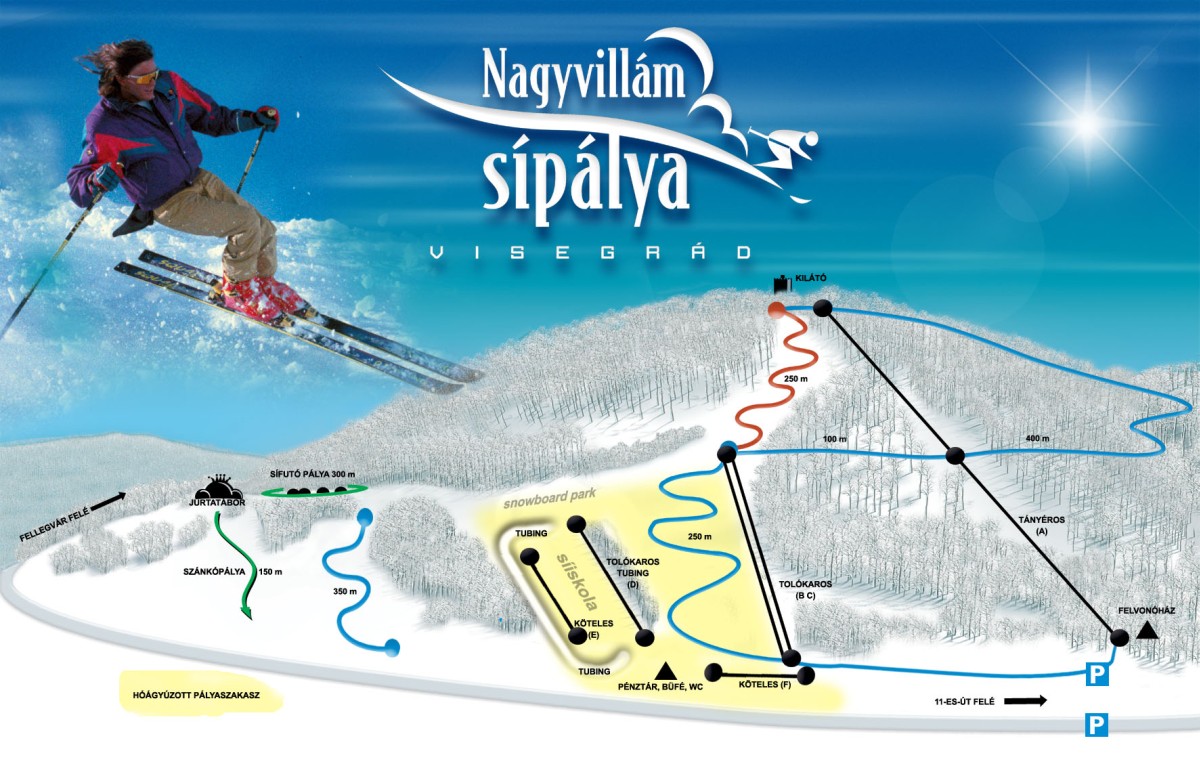 Visegradi-Nagy-Villám Piste / Trail Map
