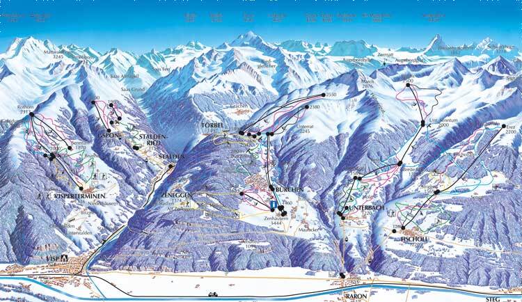 Visperterminen Piste / Trail Map