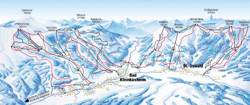 Bad Kleinkirchheim Piste / Trail Map