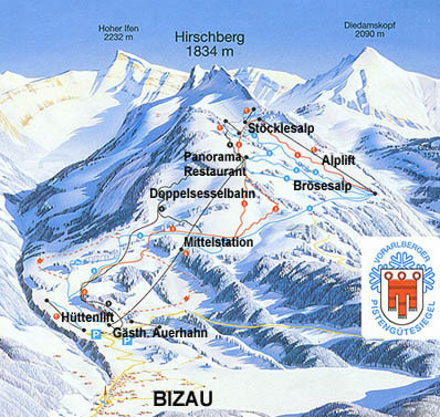 Bizau Piste / Trail Map