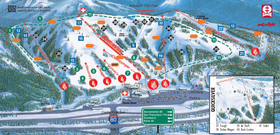 Boreal Mountain Piste / Trail Map