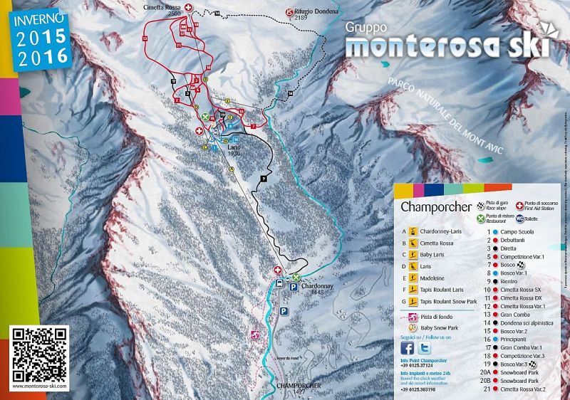 Champorcher Piste / Trail Map