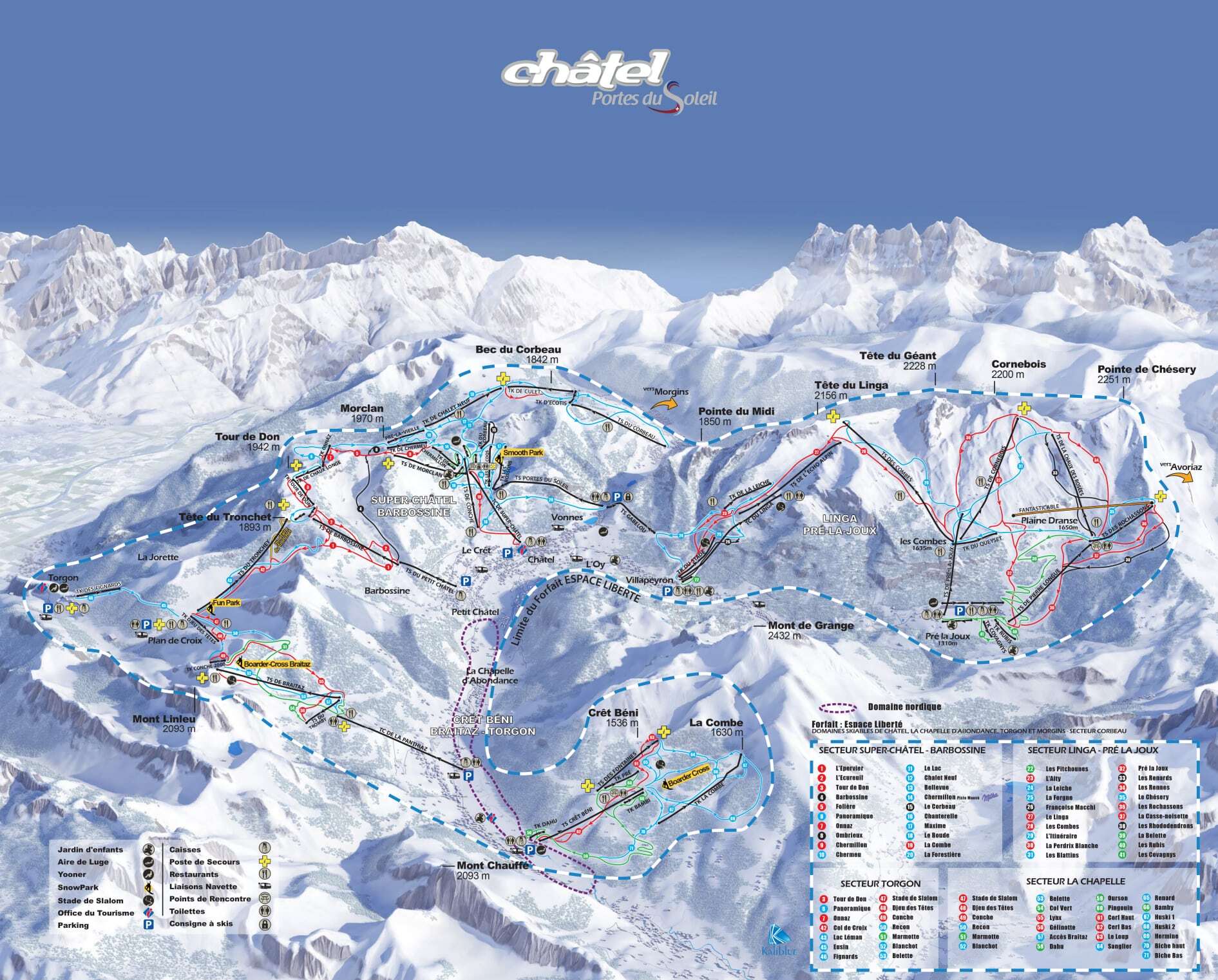 Chatel Piste / Trail Map