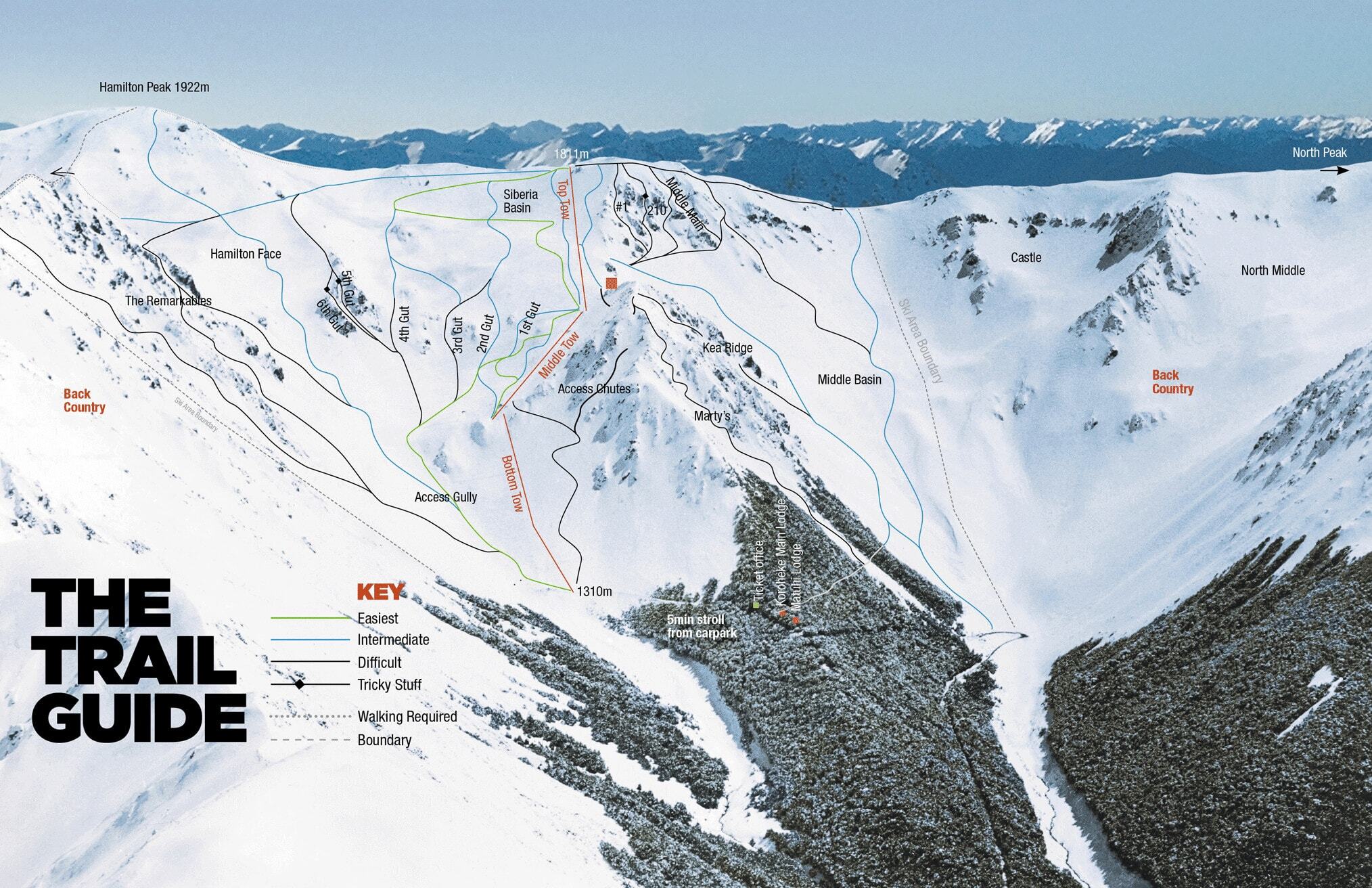 Craigieburn Piste / Trail Map