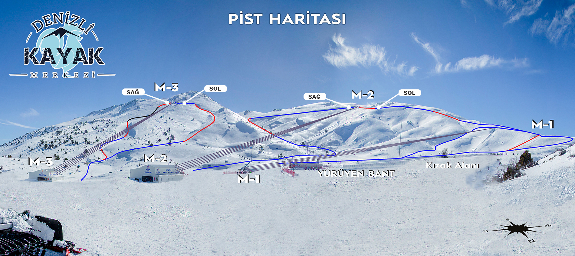 Denizli Kayak Merkezi Piste / Trail Map