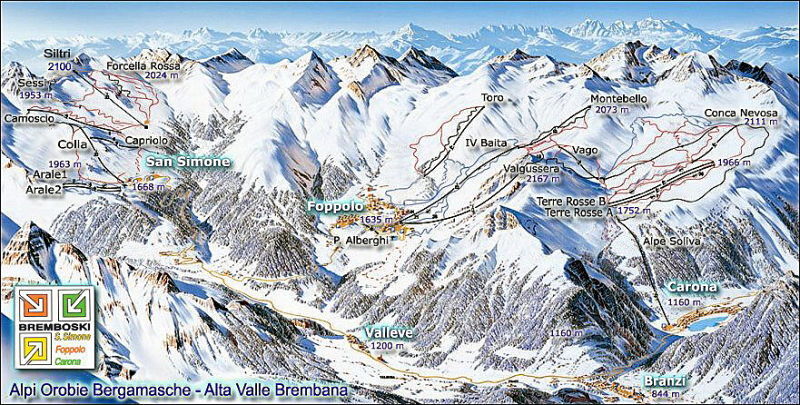 Foppolo Piste / Trail Map