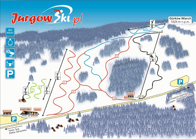 Jurgów Ski Piste / Trail Map