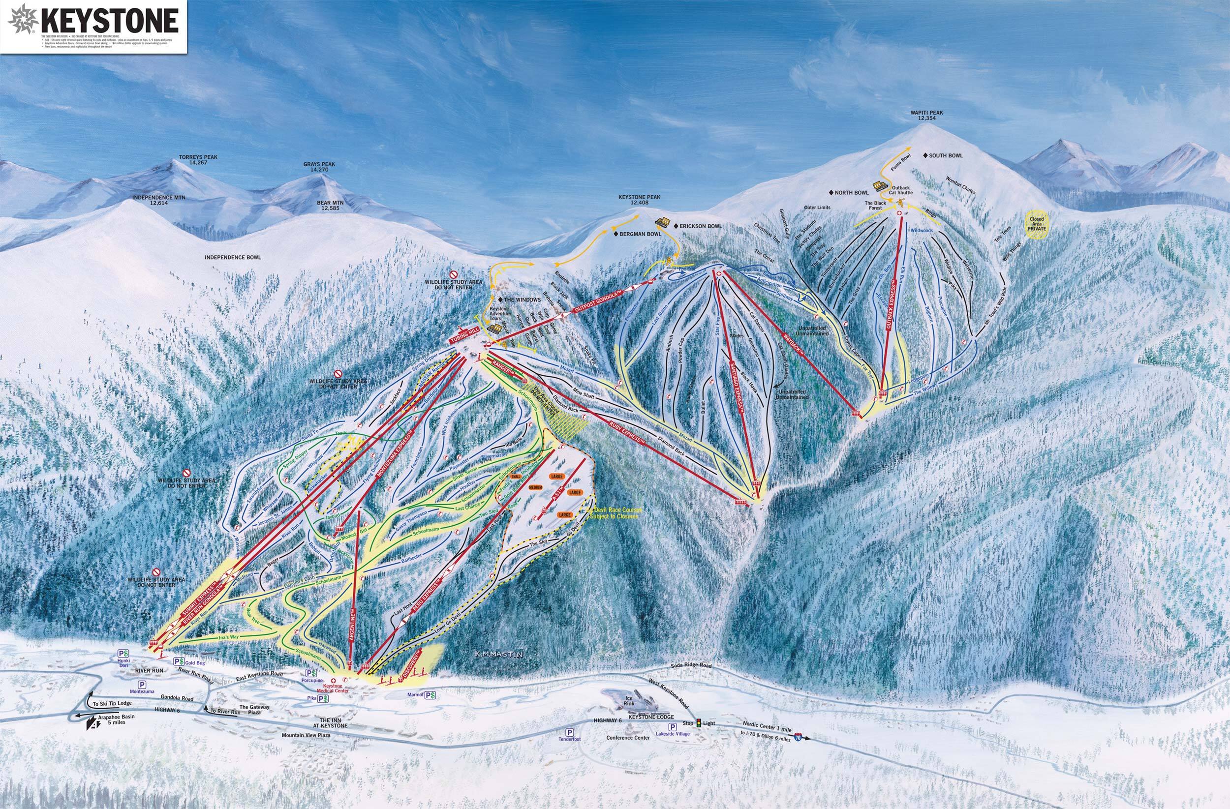 Keystone Piste / Trail Map