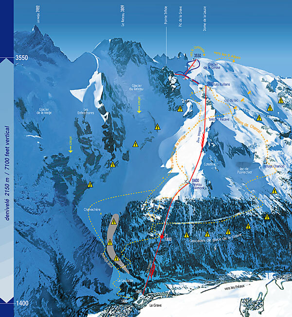 La Grave-La Meije Piste / Trail Map