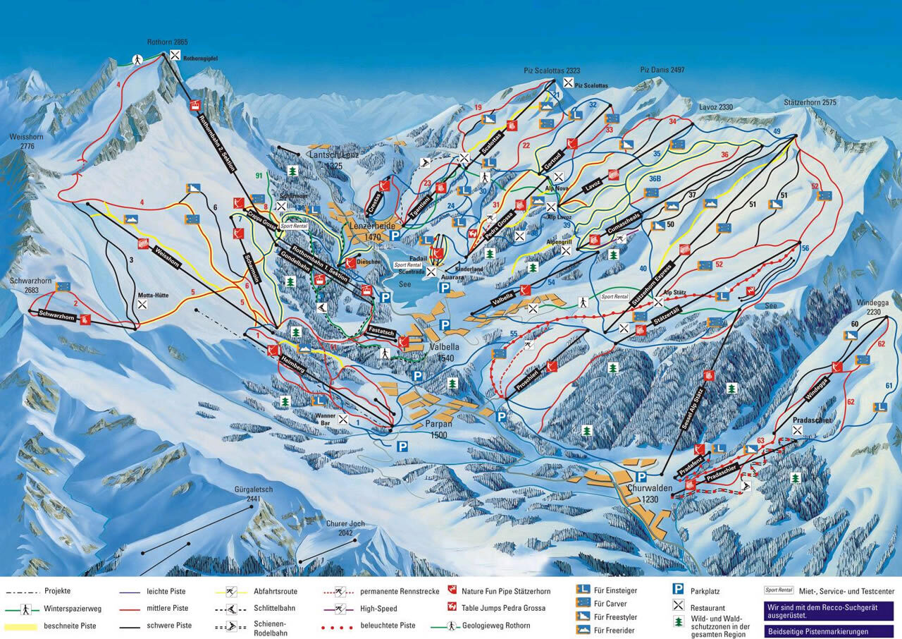 Lenzerheide Piste / Trail Map
