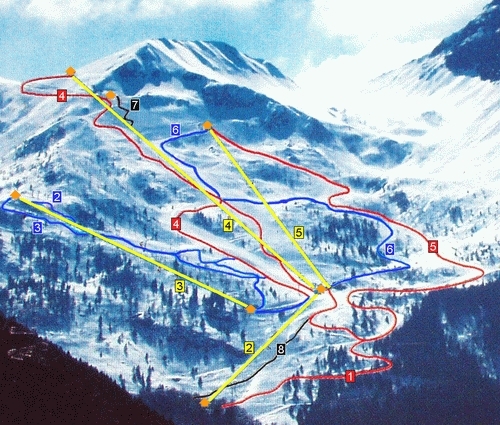 Lizzola Valbondione Piste / Trail Map