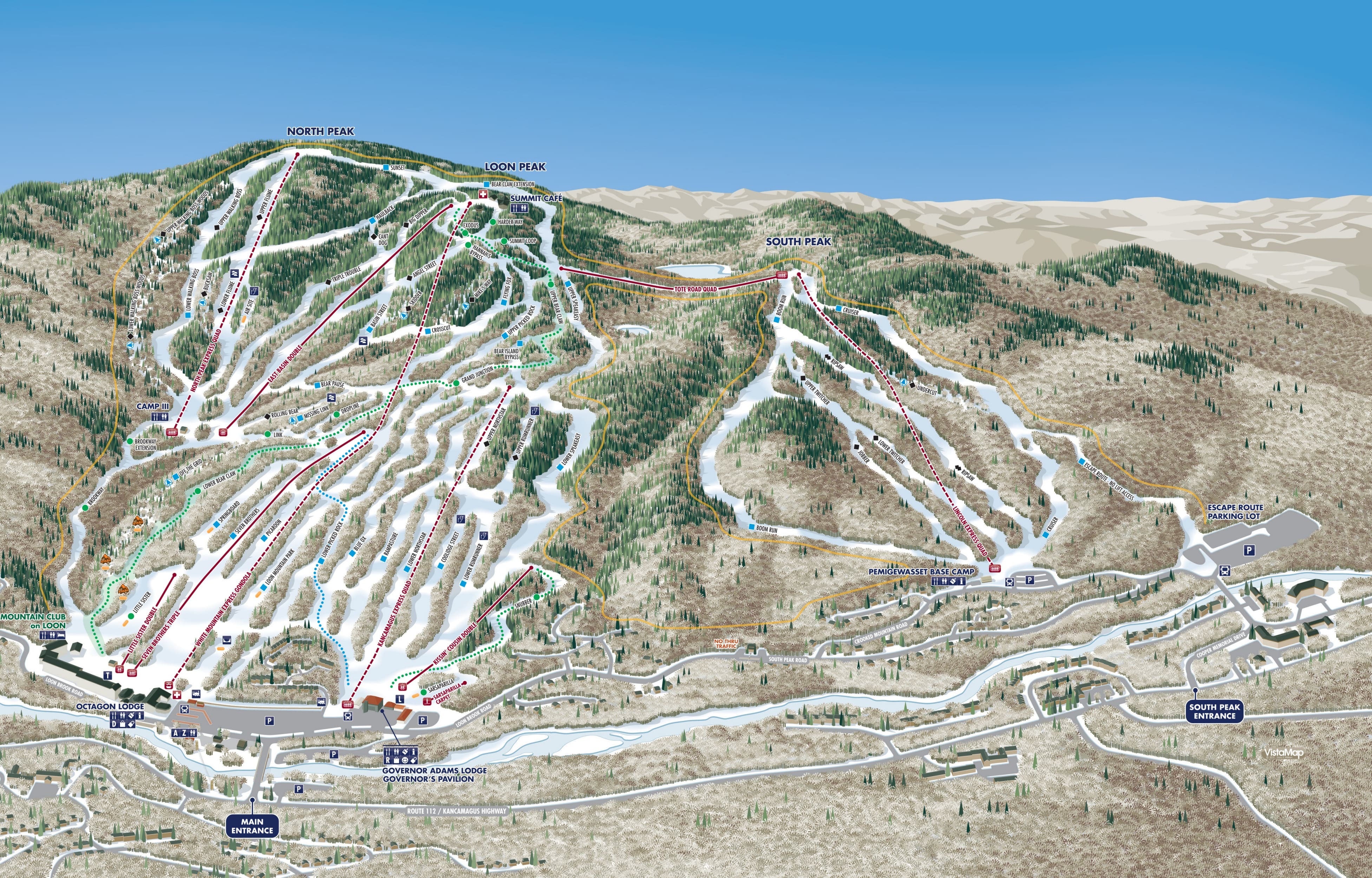 Loon Mountain Piste / Trail Map