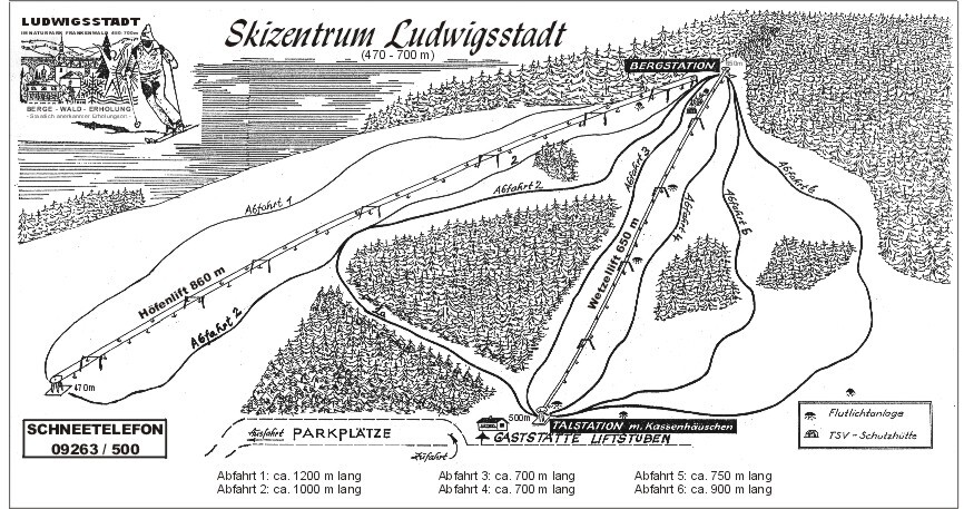 Ludwigsstadt/Skizentrum Piste / Trail Map