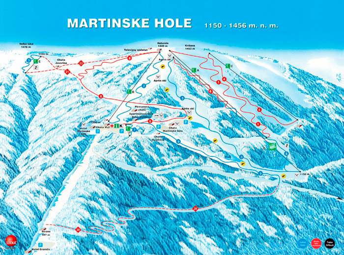 Martinky Piste / Trail Map