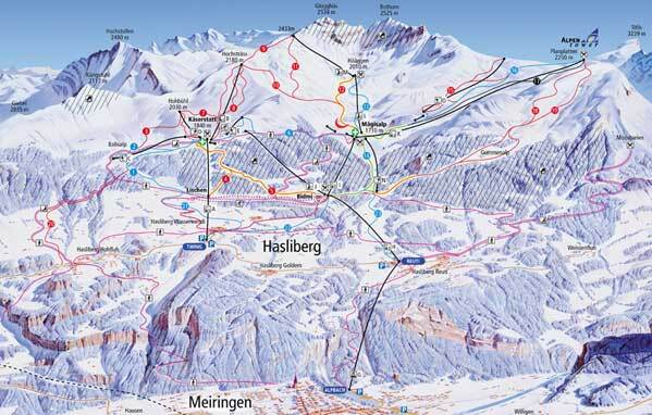 Meiringen-Hasliberg Piste / Trail Map
