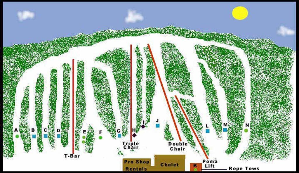 Nordic Mountain Piste / Trail Map