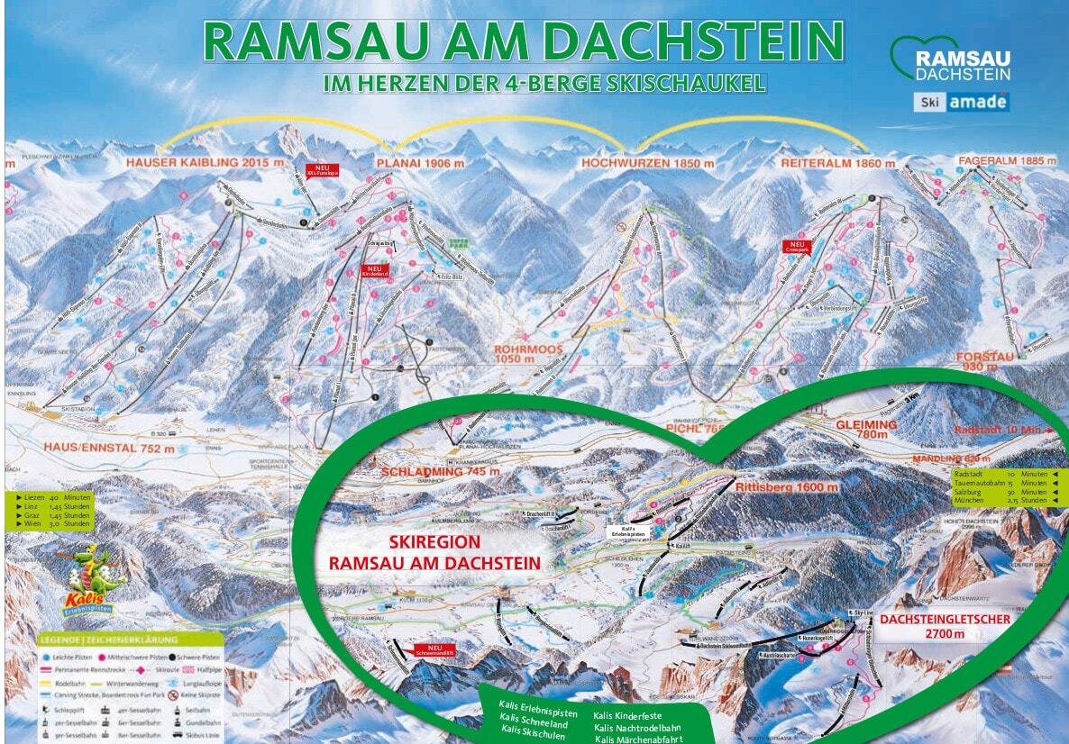 Ramsau am Dachstein (Rittisberg) Piste / Trail Map