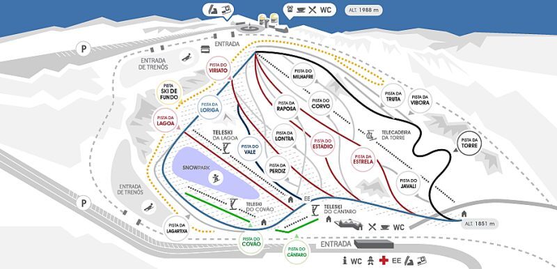Serra da Estrela Piste / Trail Map