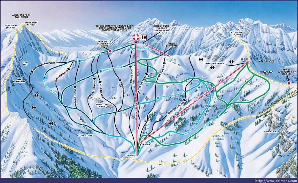 Snowbird Piste / Trail Map