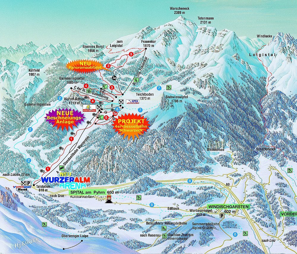 Spital am Pyhrn Piste / Trail Map