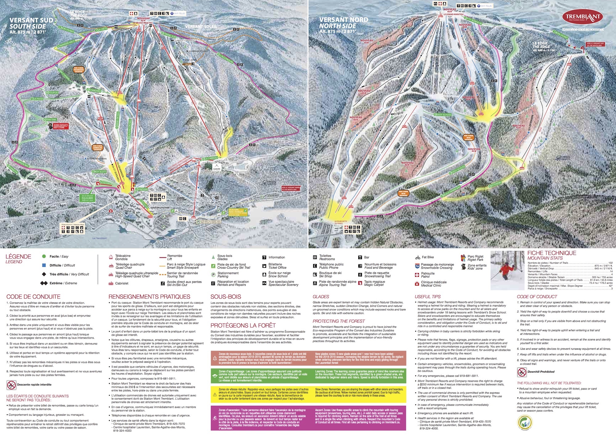 Mont Tremblant Piste / Trail Map