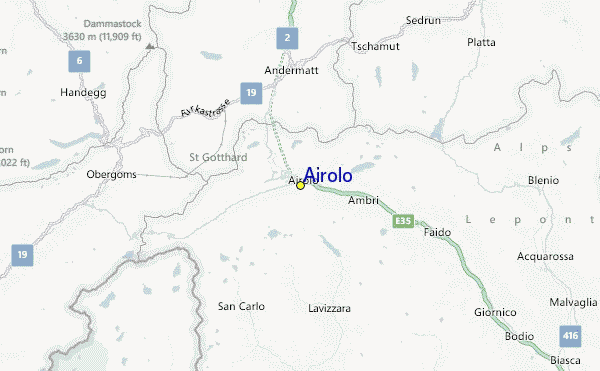 Airolo Location Map