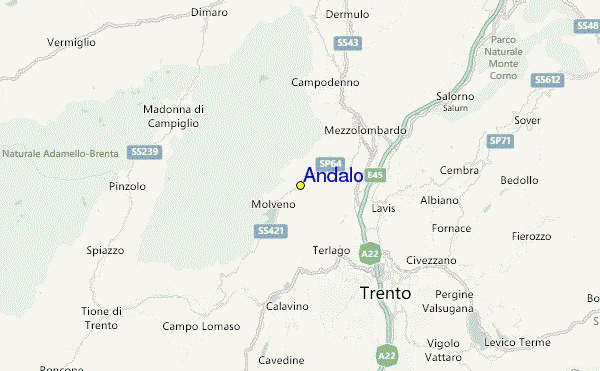 Andalo Location Map