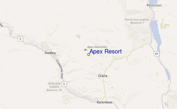 Apex Resort Location Map