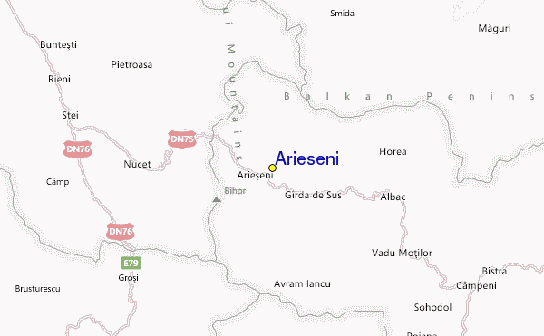 Arieşeni Location Map