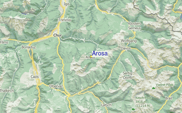 Arosa Location Map