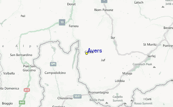 Avers Location Map
