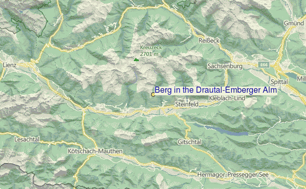 Berg in the Drautal/Emberger Alm Location Map