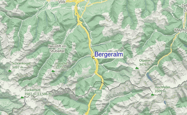 Bergeralm Location Map