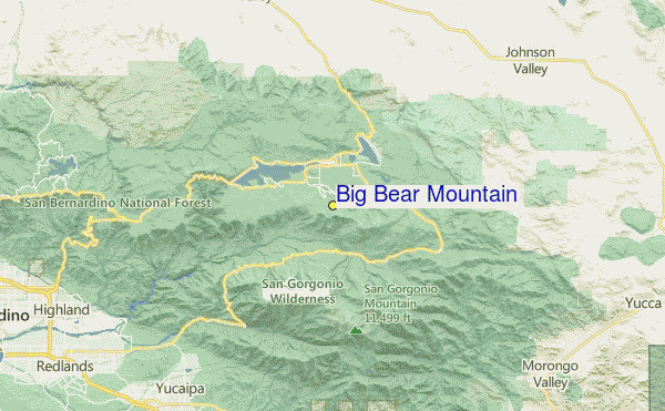 Big Bear Mountain Location Map
