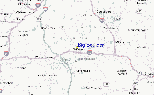 Big Boulder Location Map