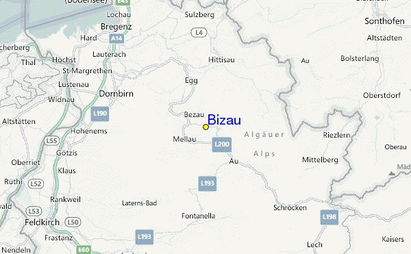 Bizau Location Map