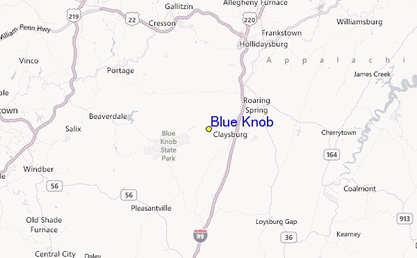 Blue Knob Location Map