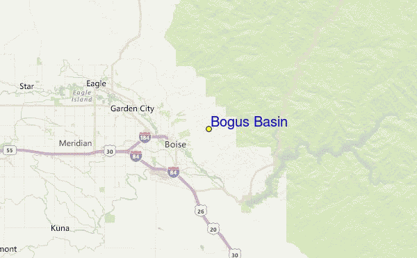 Bogus Basin Location Map