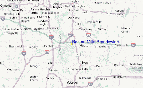 Boston Mills Brandywine Location Map