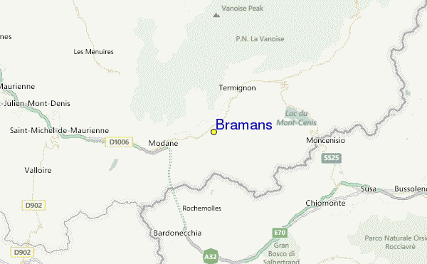 Bramans Location Map