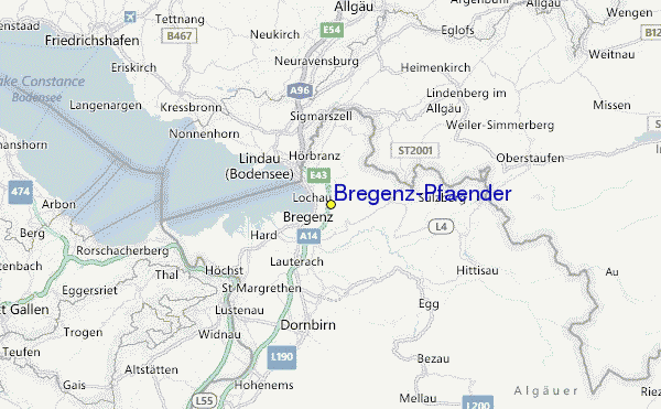 Bregenz/Pfaender Location Map