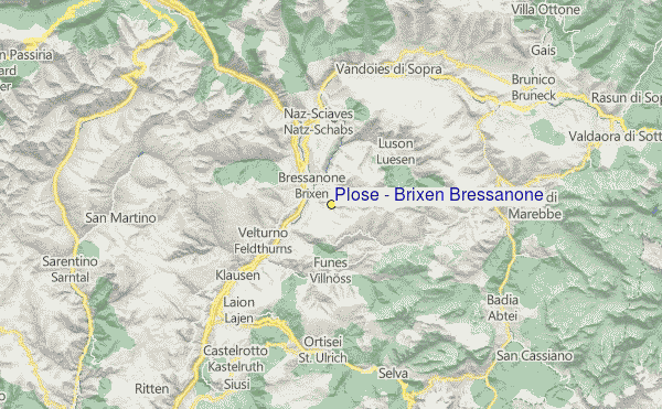 Plose Brixen Location Map